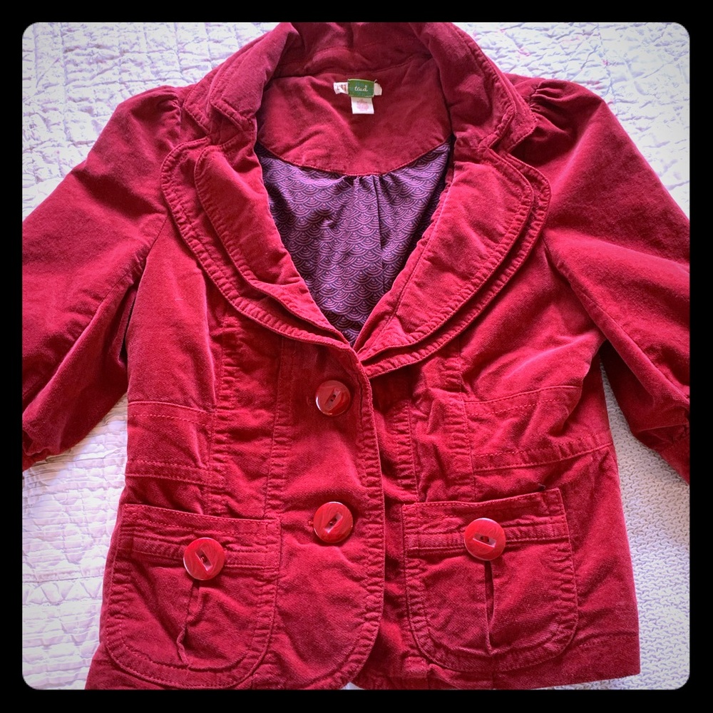 Red Anthropologie Jacket sz 12